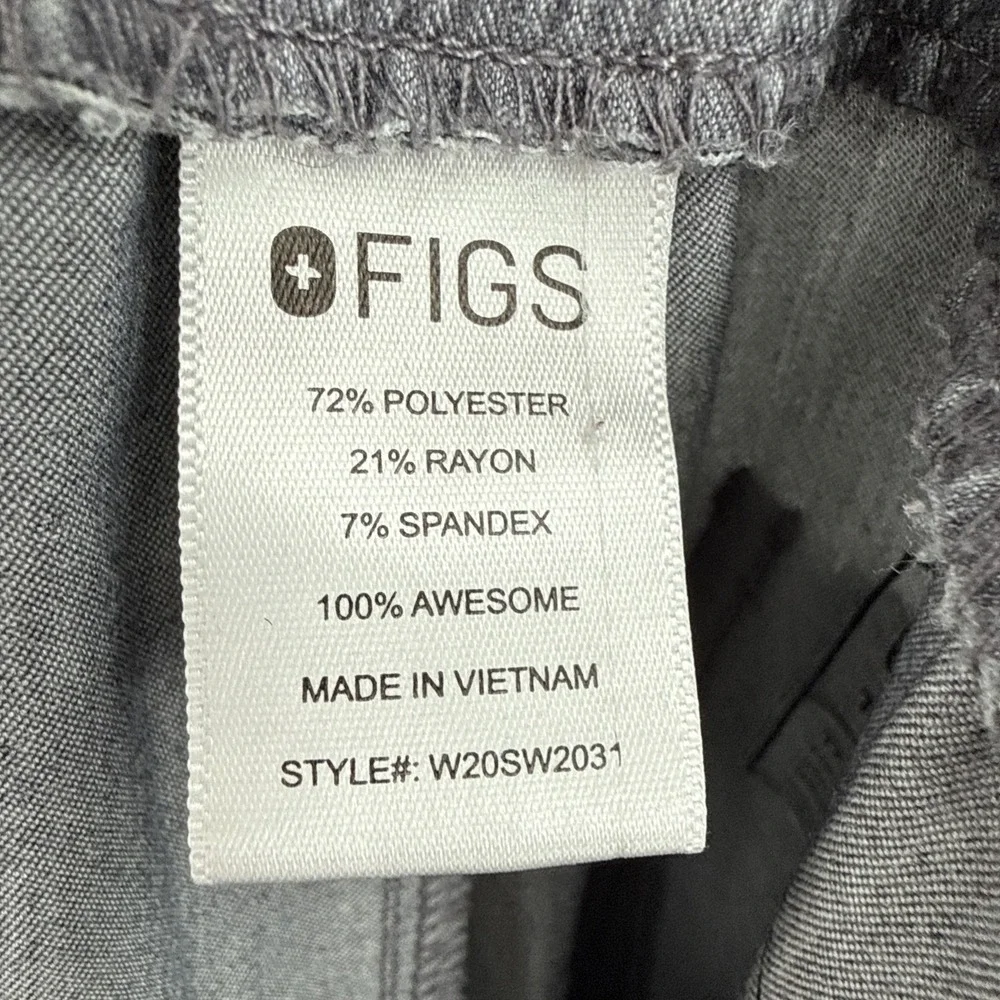 Figs Technical Collection Gray Womens Cargo Scrubs Pants Size Medium Nursing